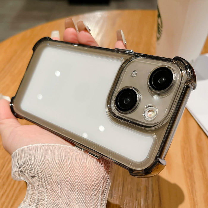 For Iphone 15 Clear Acrylic & Tpu Shockproof Phone Case