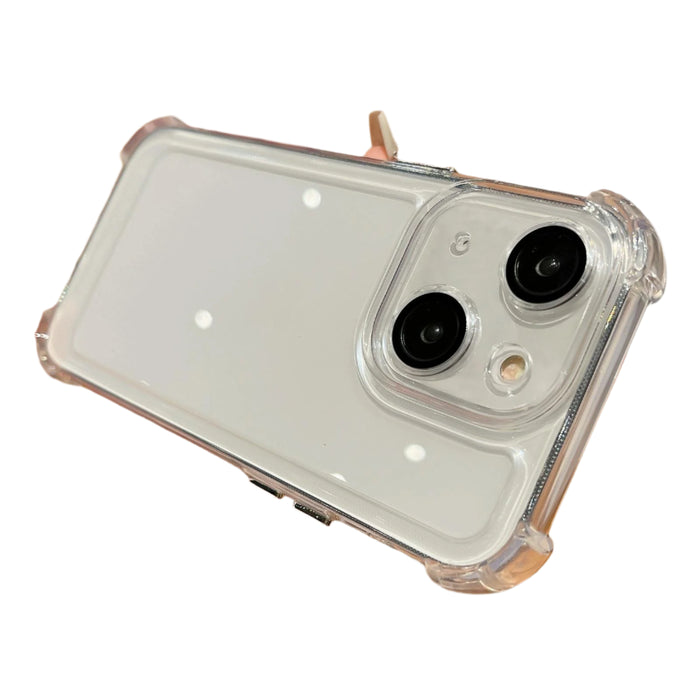 For Iphone 15 Clear Acrylic & Tpu Shockproof Phone Case