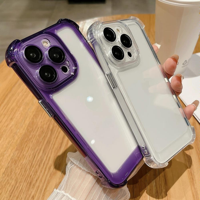 For Iphone 15 Clear Acrylic & Tpu Shockproof Phone Case