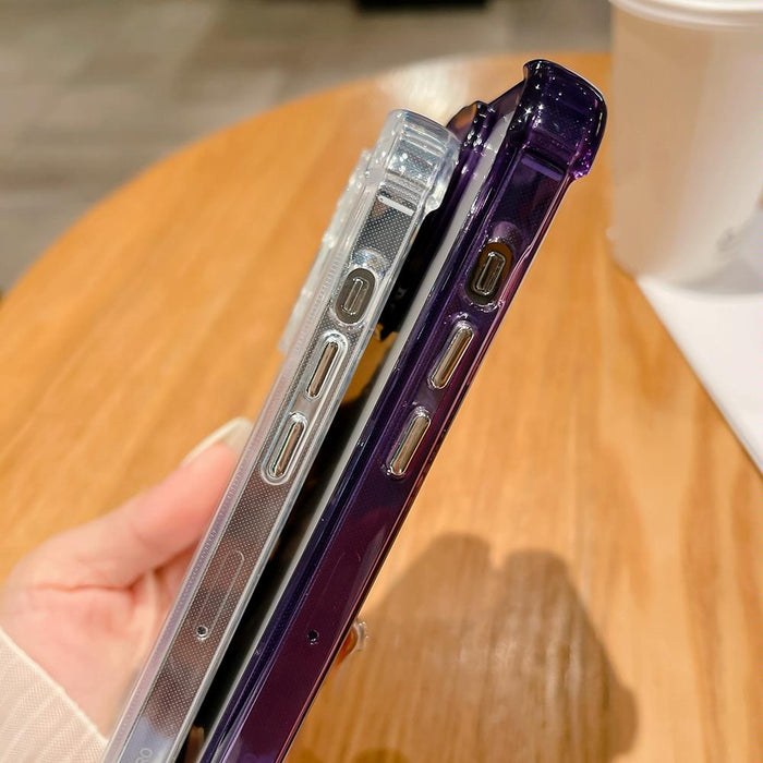 For Iphone 15 Clear Acrylic & Tpu Shockproof Phone Case