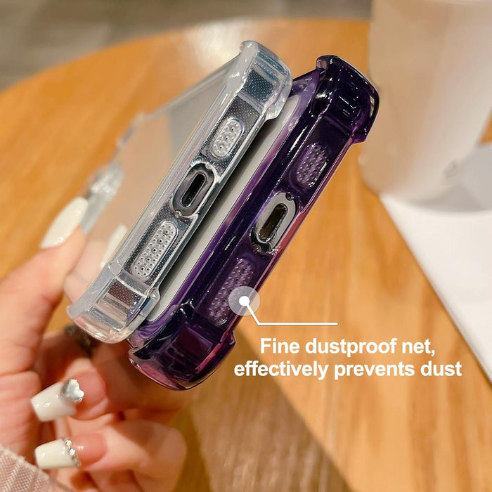 For Iphone 15 Clear Acrylic & Tpu Shockproof Phone Case