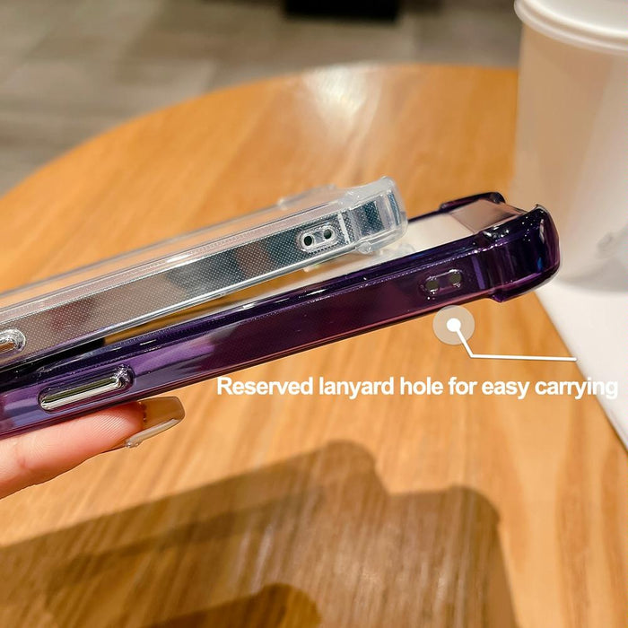 For Iphone 15 Clear Acrylic & Tpu Shockproof Phone Case