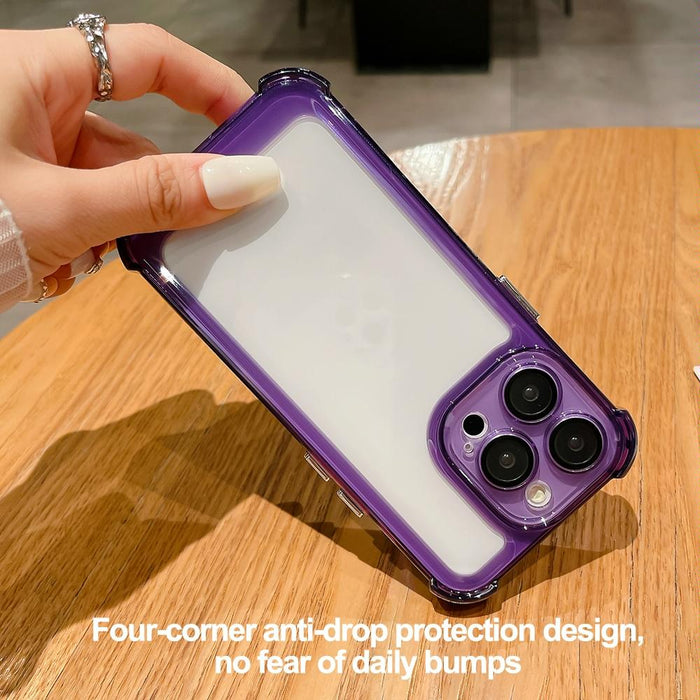 For Iphone 15 Clear Acrylic & Tpu Shockproof Phone Case