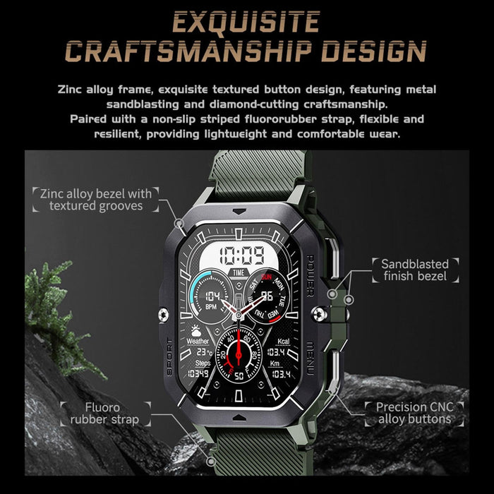 2.02 Inch Sport Smart Watch Support Bluetooth Call / Sleep / Blood Oxygen / Heart Rate / Blood Pressure Health Monitor