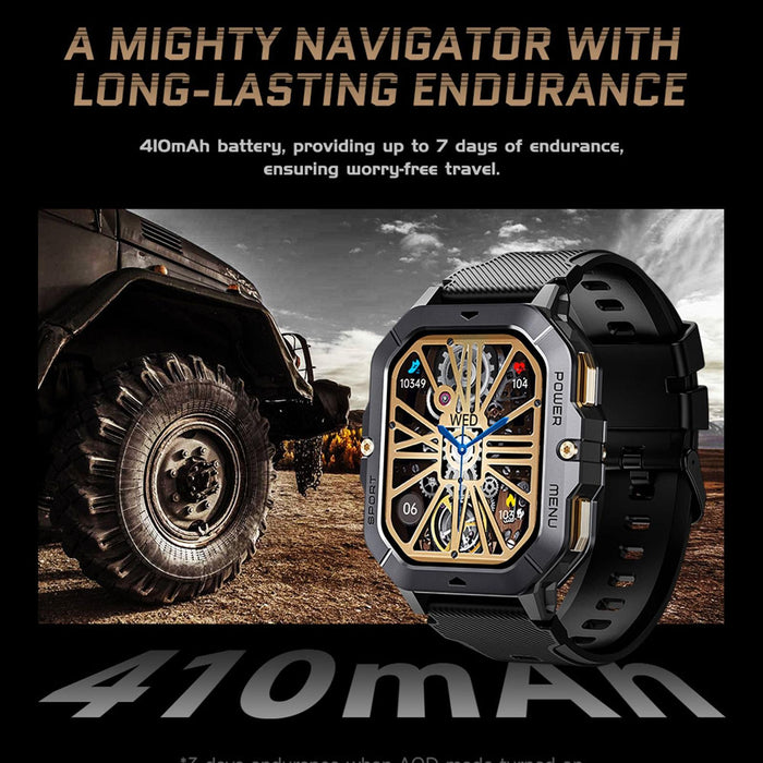 2.02 Inch Sport Smart Watch Support Bluetooth Call / Sleep / Blood Oxygen / Heart Rate / Blood Pressure Health Monitor