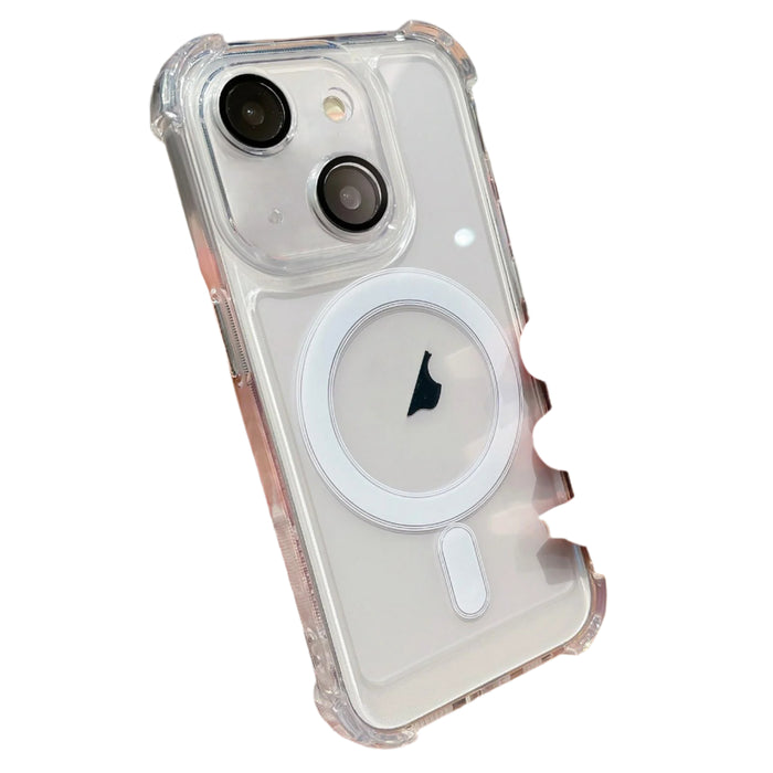 For Iphone 15 Clear Acrylic & Tpu Magsafe Magnetic Phone Case