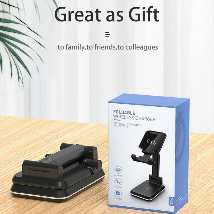 Portable 2 In 1 Wireless Charging Stand Single Charge
