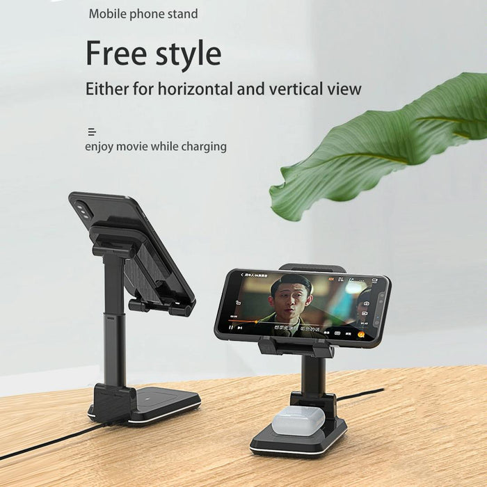 Portable 2 In 1 Wireless Charging Stand Single Charge