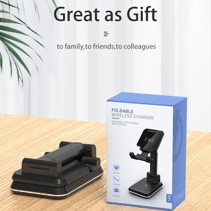 Portable 2 In 1 Wireless Charging Stand Single Charge
