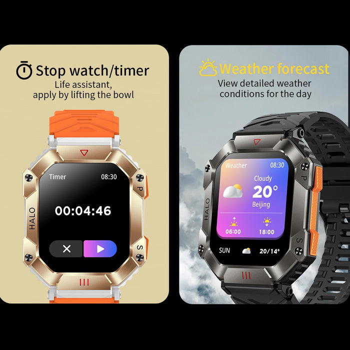 2.0 Inch Bt5.1 Ip67 Sport Smart Watch Support Bluetooth Call / Sleep / Blood Oxygen / Heart Rate / Blood Pressure Health Monitor