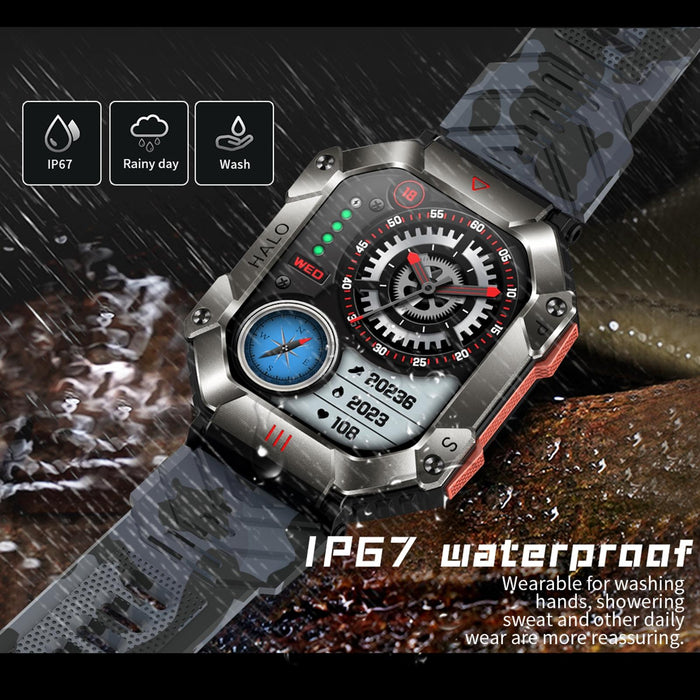 2.0 Inch Bt5.1 Ip67 Sport Smart Watch Support Bluetooth Call / Sleep / Blood Oxygen / Heart Rate / Blood Pressure Health Monitor