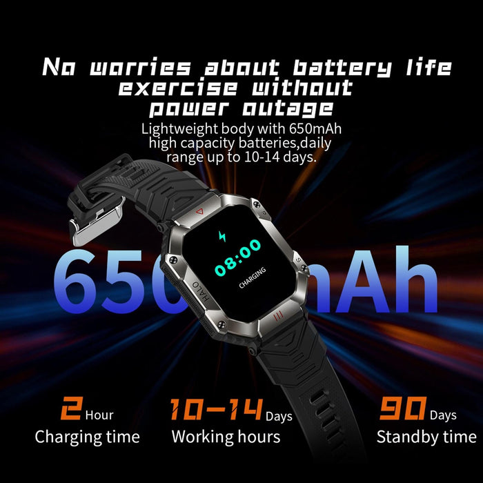 2.0 Inch Bt5.1 Ip67 Sport Smart Watch Support Bluetooth Call / Sleep / Blood Oxygen / Heart Rate / Blood Pressure Health Monitor
