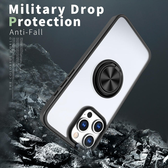 For Iphone 15 Ring Holder Pc Hybrid Tpu Phone Case