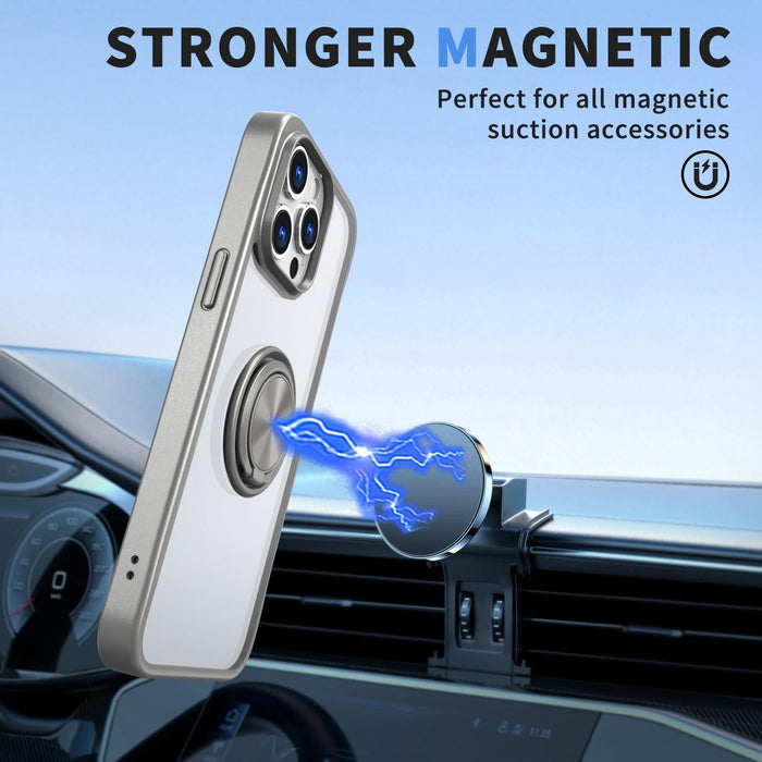 For Iphone 15 Ring Holder Pc Hybrid Tpu Phone Case