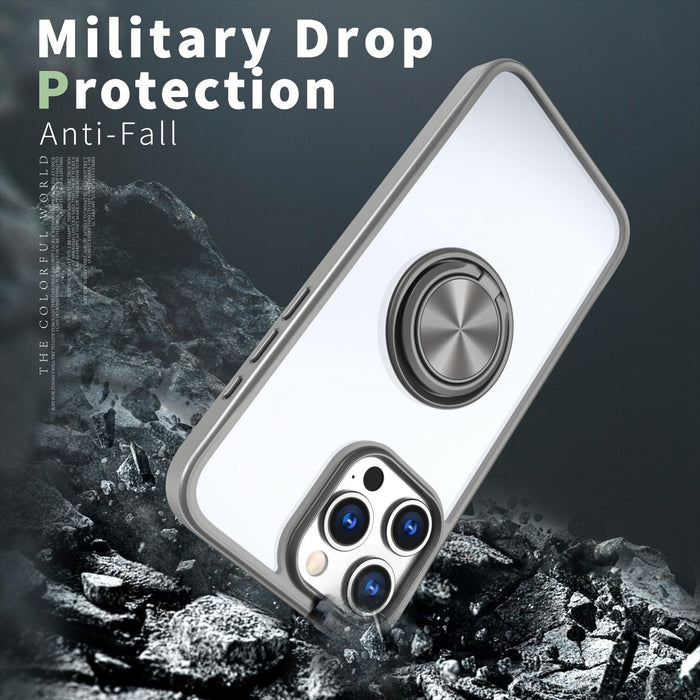 For Iphone 15 Ring Holder Pc Hybrid Tpu Phone Case