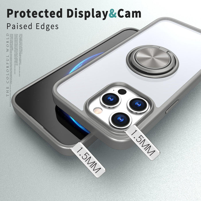 For Iphone 15 Ring Holder Pc Hybrid Tpu Phone Case