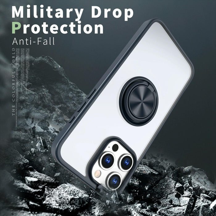 For Iphone 15 Ring Holder Pc Hybrid Tpu Phone Case
