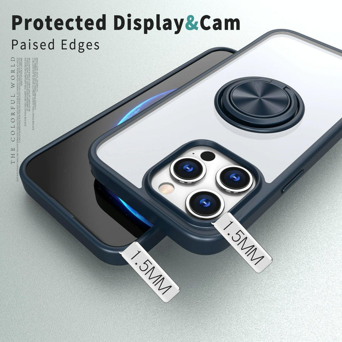 For Iphone 15 Ring Holder Pc Hybrid Tpu Phone Case