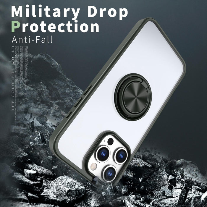 For Iphone 15 Ring Holder Pc Hybrid Tpu Phone Case