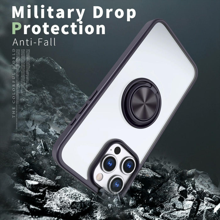 For Iphone 15 Ring Holder Pc Hybrid Tpu Phone Case