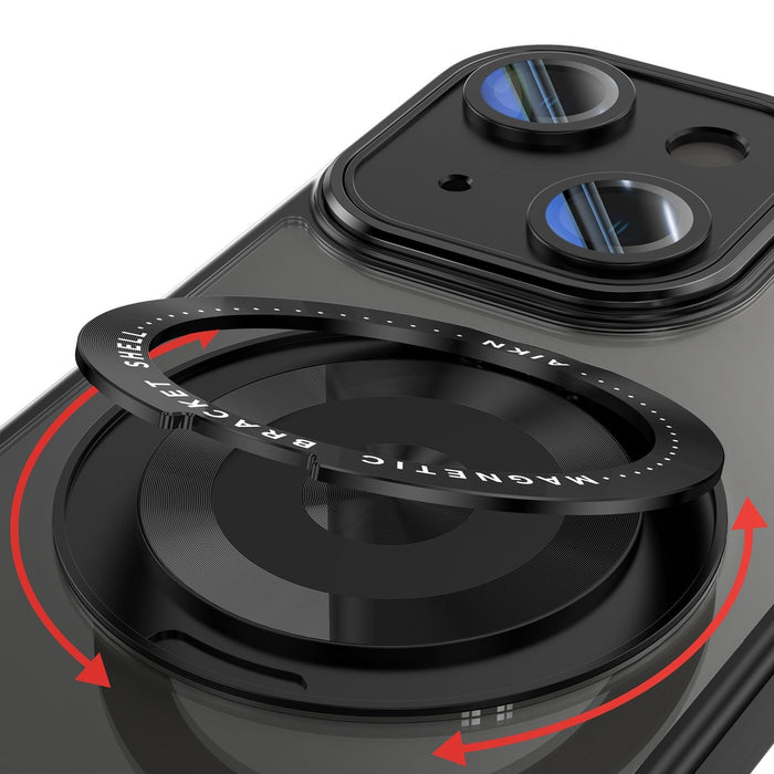 For Iphone 15 360 Degree Holder Magsafe Acrylic Hybrid Tpu Phone Case