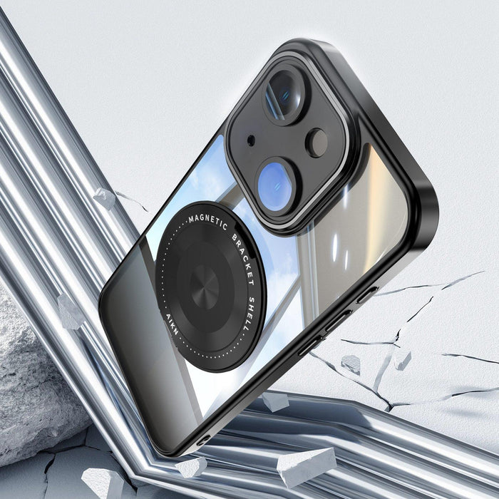 For Iphone 15 360 Degree Holder Magsafe Acrylic Hybrid Tpu Phone Case