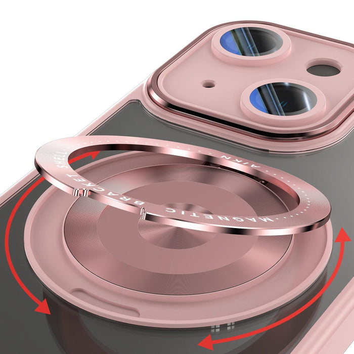 For Iphone 15 360 Degree Holder Magsafe Acrylic Hybrid Tpu Phone Case