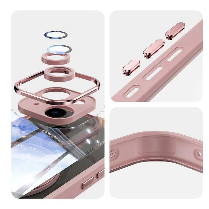 For Iphone 15 360 Degree Holder Magsafe Acrylic Hybrid Tpu Phone Case