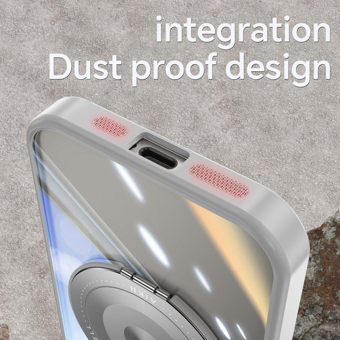 For Iphone 15 360 Degree Holder Magsafe Acrylic Hybrid Tpu Phone Case