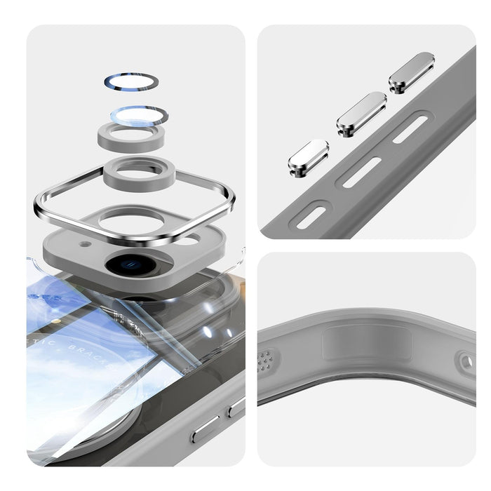 For Iphone 15 360 Degree Holder Magsafe Acrylic Hybrid Tpu Phone Case