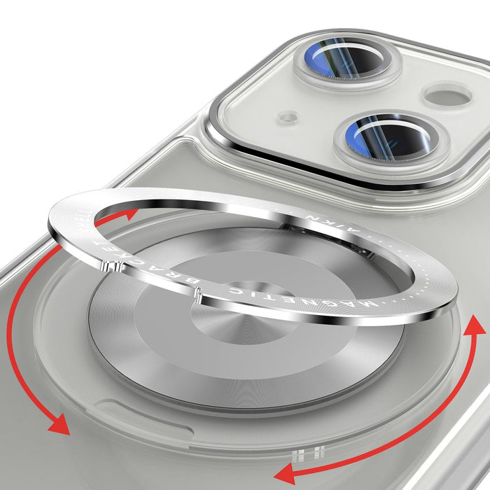 For Iphone 15 360 Degree Holder Magsafe Acrylic Hybrid Tpu Phone Case