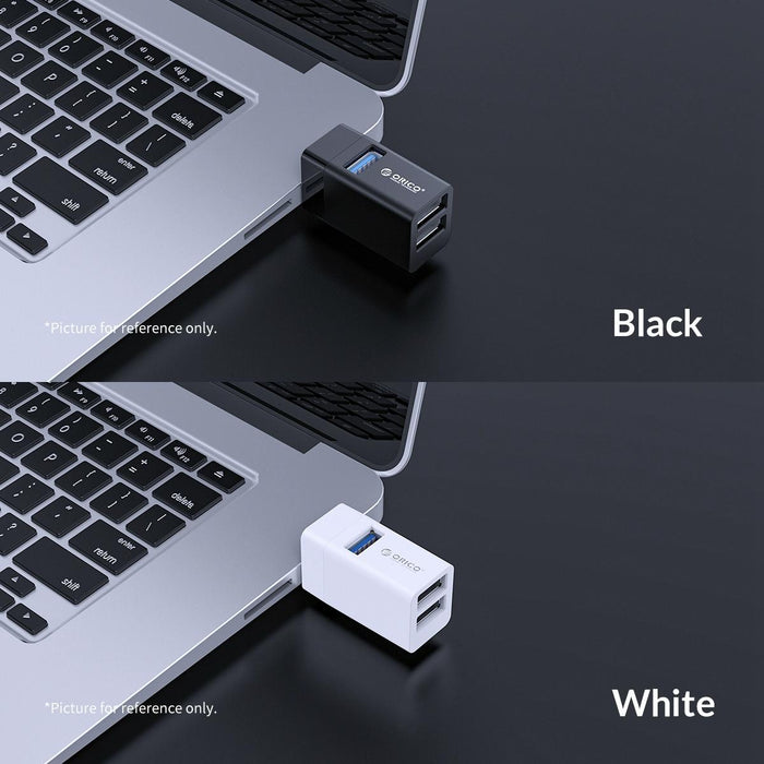 3-In-1 Mini Usb Hub Adapter Abs Plastic