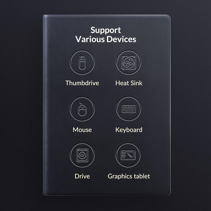 3-In-1 Mini Usb Hub Adapter Abs Plastic