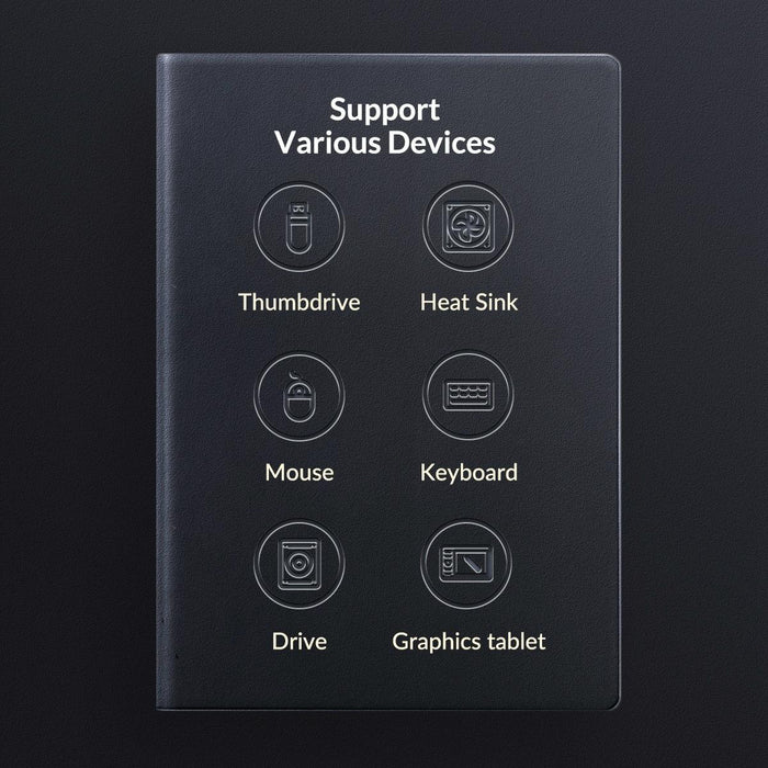 3-In-1 Mini Usb Hub Adapter Abs Plastic