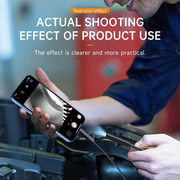 2 In 1 Usb-C / Type-C + 8 Pin Interface 8Mm Hd Industry Endoscope Length 10M Hard Tube