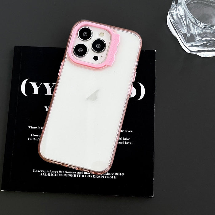 For Iphone 15 Colorful Wavy Circle Pc Hybrid Tpu Phone Case