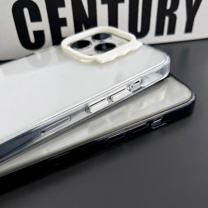 For Iphone 15 Colorful Wavy Circle Pc Hybrid Tpu Phone Case