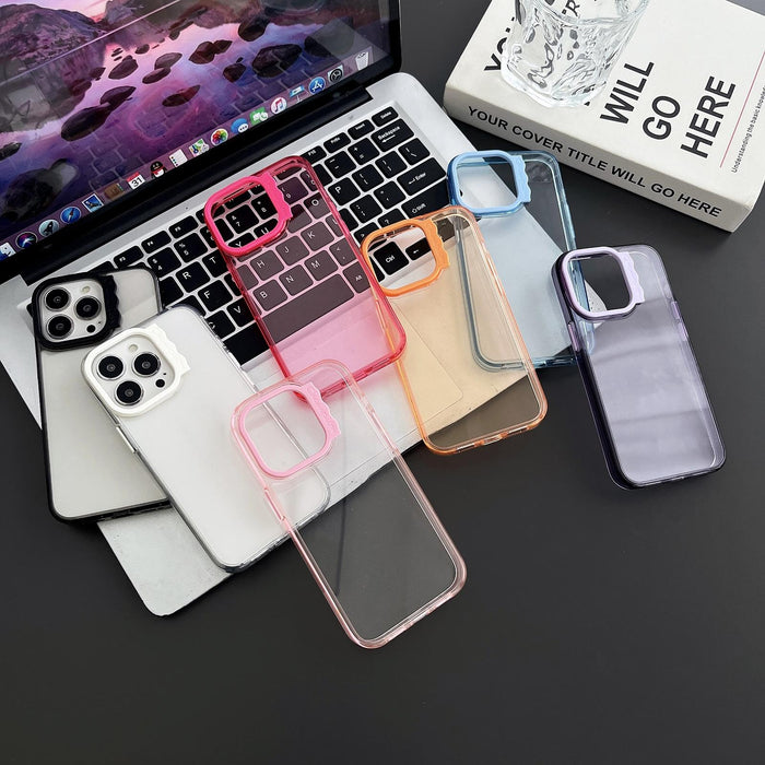 For Iphone 15 Colorful Wavy Circle Pc Hybrid Tpu Phone Case