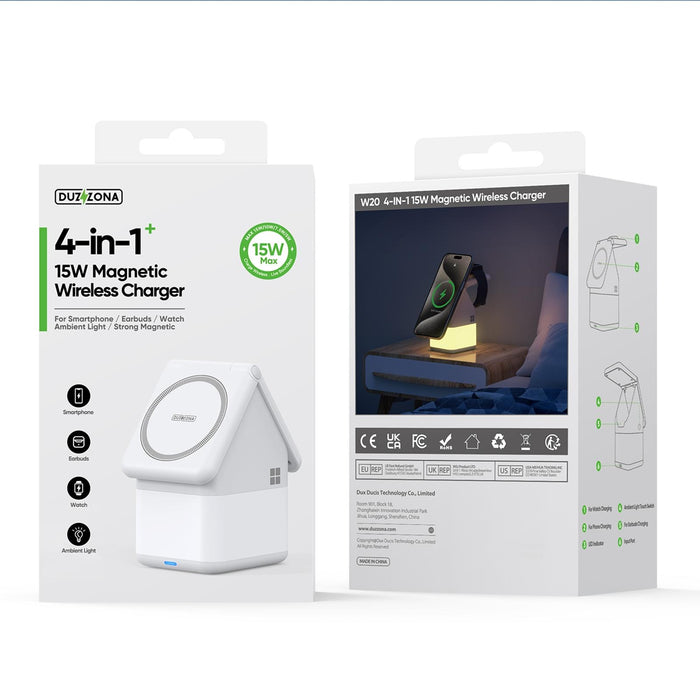 4 In 1 15W Magnetic Wireless Charger White