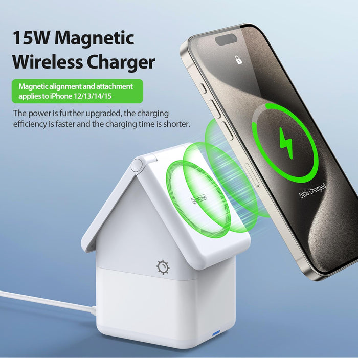 4 In 1 15W Magnetic Wireless Charger White