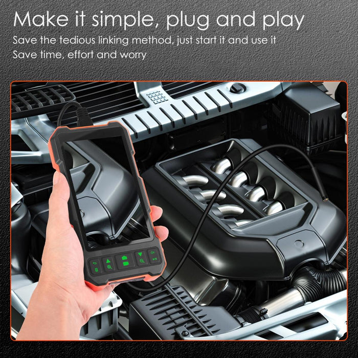 4.5 Inch Ips Colour Screen 8Mm Single Camera Split Hard Cable Industrial Endoscope Length 10M Black Red