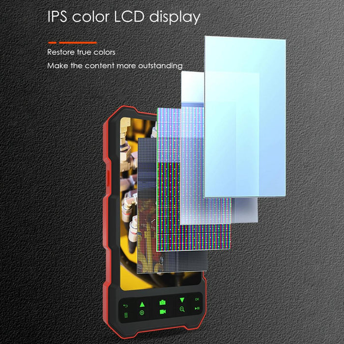 4.5 Inch Ips Colour Screen 5.5Mm Single Camera Split Hard Cable Industrial Endoscope Length 10M Black Red