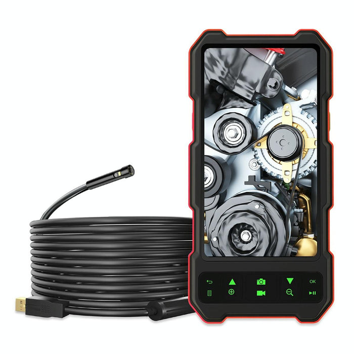 4.5 Inch Ips Colour Screen 7.9Mm Dual Camera Split Hard Cable Industrial Endoscope Length 10M Black Red