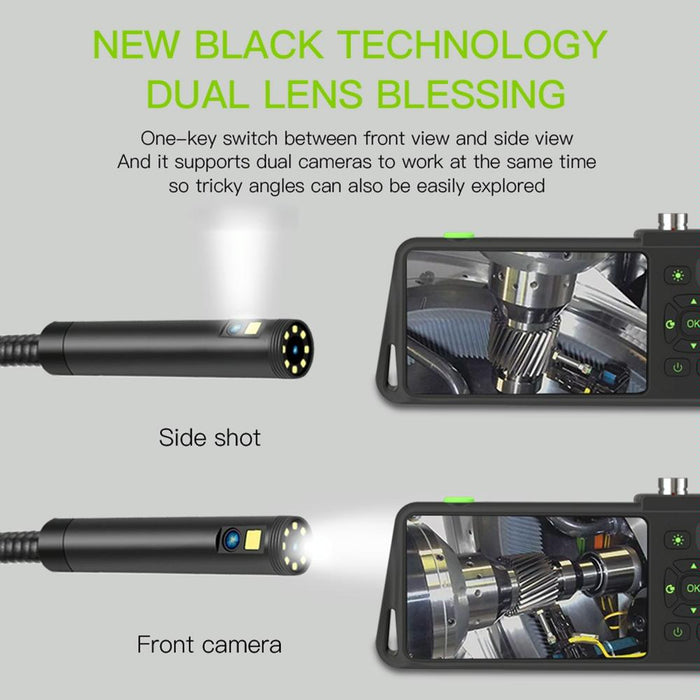 4.5 Inch Ips Colour Screen 8Mm Single Camera Hard Cable Industrial Endoscope Length 10M Black Orange