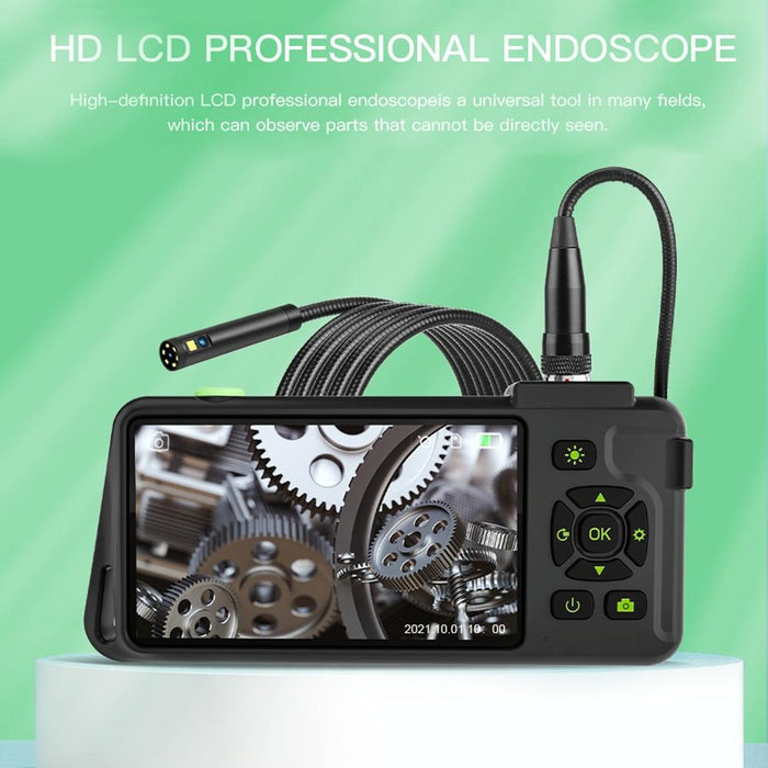 4.5 Inch Ips Colour Screen 5.5Mm Single Camera Hard Cable Industrial Endoscope Length 10M Black Orange