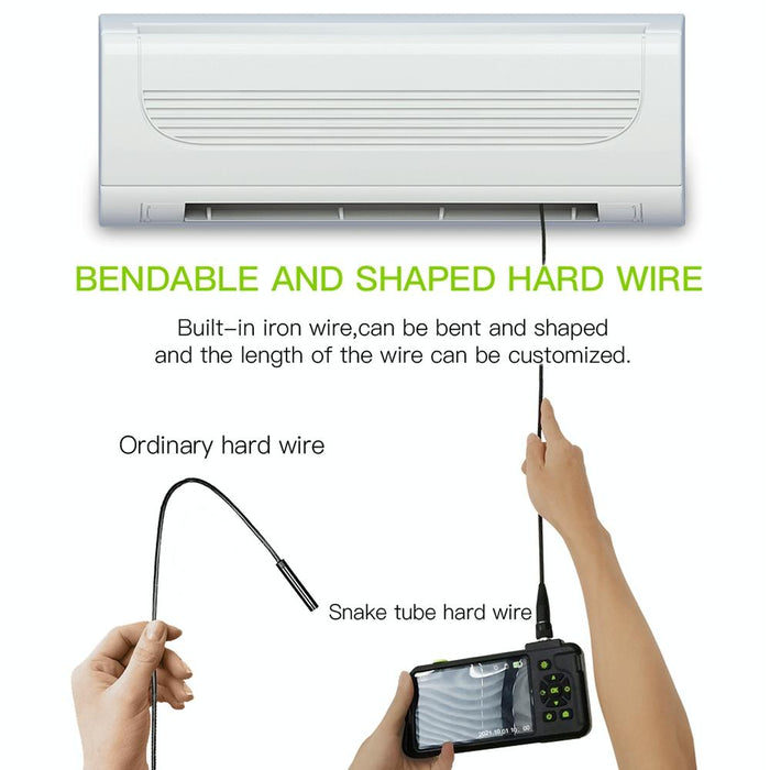 4.5 Inch Ips Colour Screen 5.5Mm Single Camera Hard Cable Industrial Endoscope Length 10M Black Orange