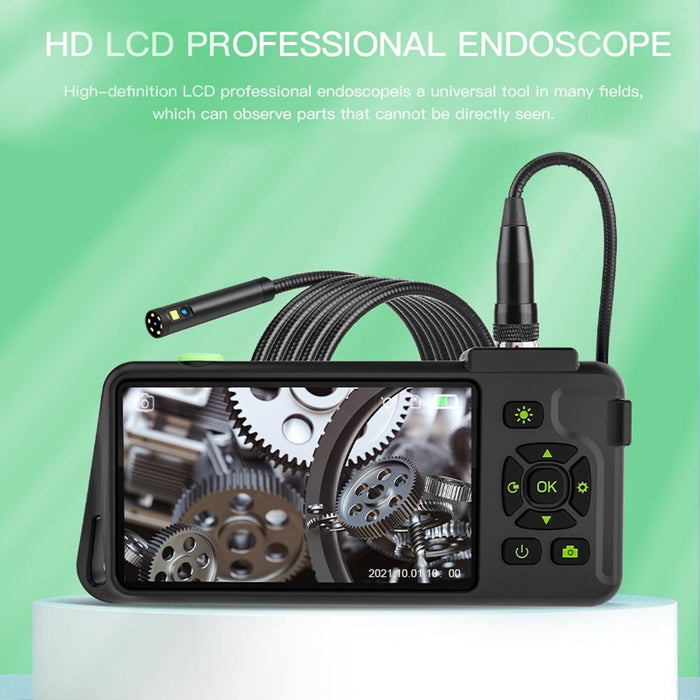 4.5 Inch Ips Colour Screen 7.9Mm Dual Camera Hard Cable Industrial Endoscope Length 10M Black Orange