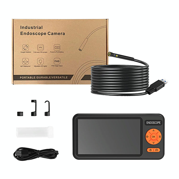 5 Inch Ips Screen 3.9Mm Single Lens Ip67 Waterproof Industrial Endoscope With Bracket Length 1M