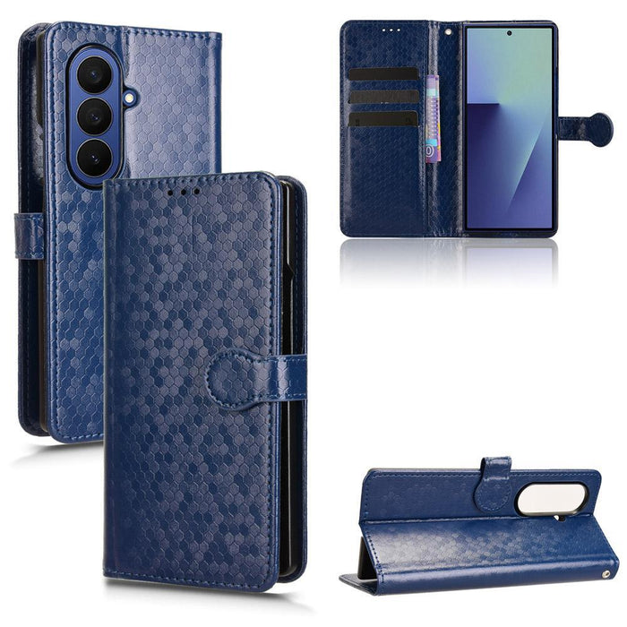 For Samsung Galaxy Z Fold7 5G Honeycomb Dot Texture Leather Phone Case