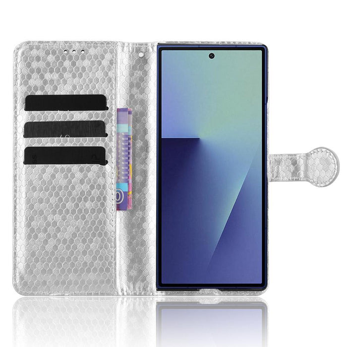 For Samsung Galaxy Z Fold7 5G Honeycomb Dot Texture Leather Phone Case